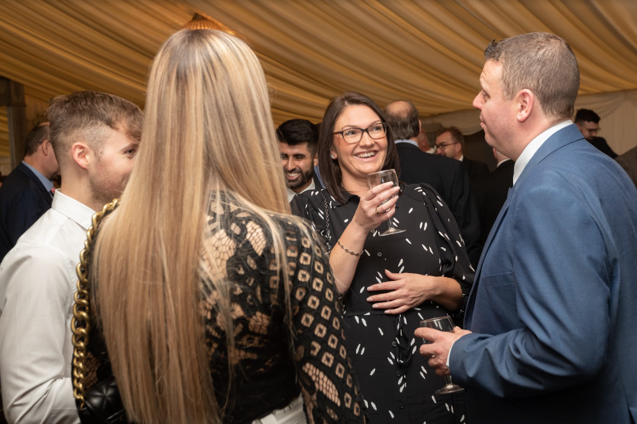 Networking at the IQ Fellows Lunch and Student Awards