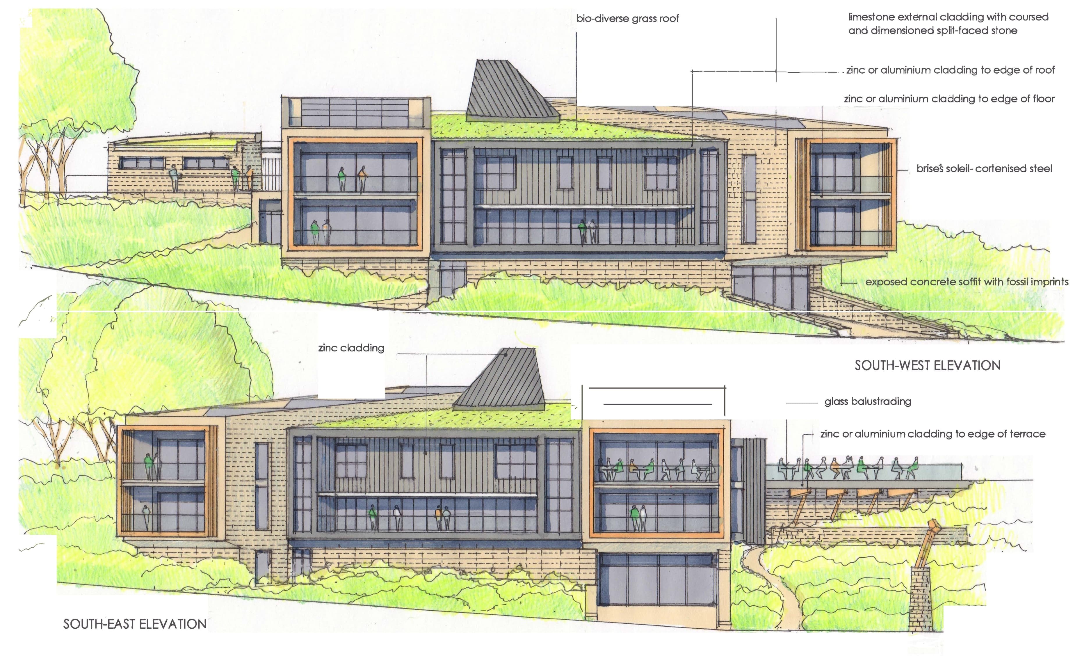 Final NSC plan south west elevations